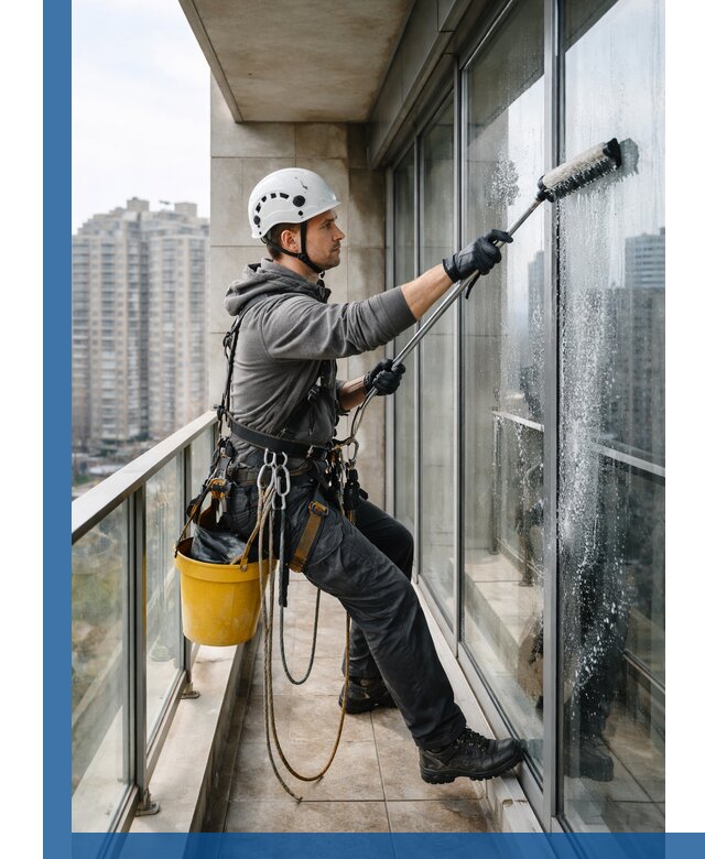 Профессиональная мойка балконного остекления в Коврове