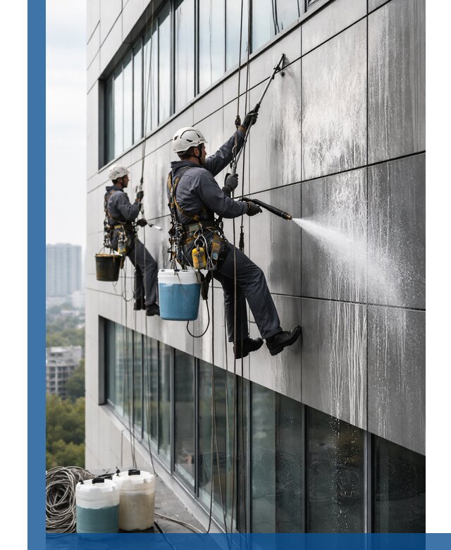 Профессиональная мойка вентилируемых фасадов в Коврове