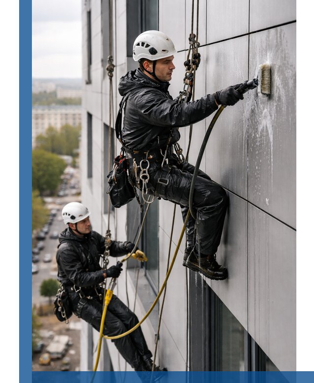 Профессиональная мойка фасада из композита в Коврове