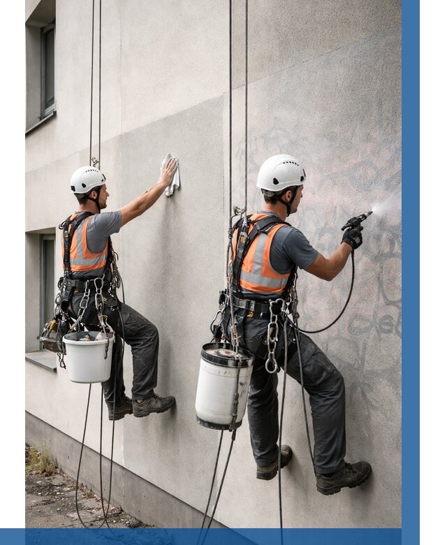 Антиграффити покрытие фасада в Коврове от 614 р. | ВЫСОТНИК-Квр