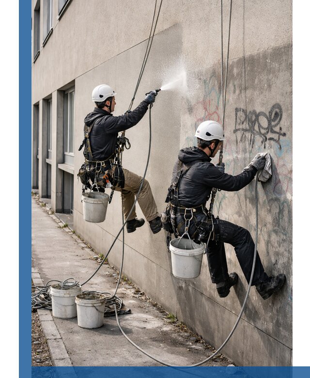 Антиграффити покрытие фасада с защитой от надписей в Коврове