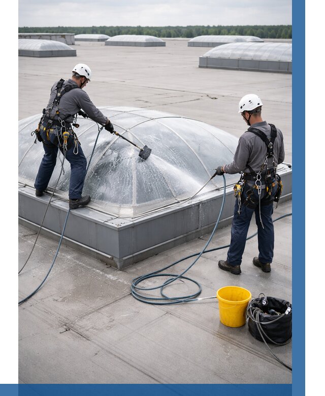 Мойка зенитных фонарей в Коврове, заказать от 4604 р. | ВЫСОТНИК-Квр