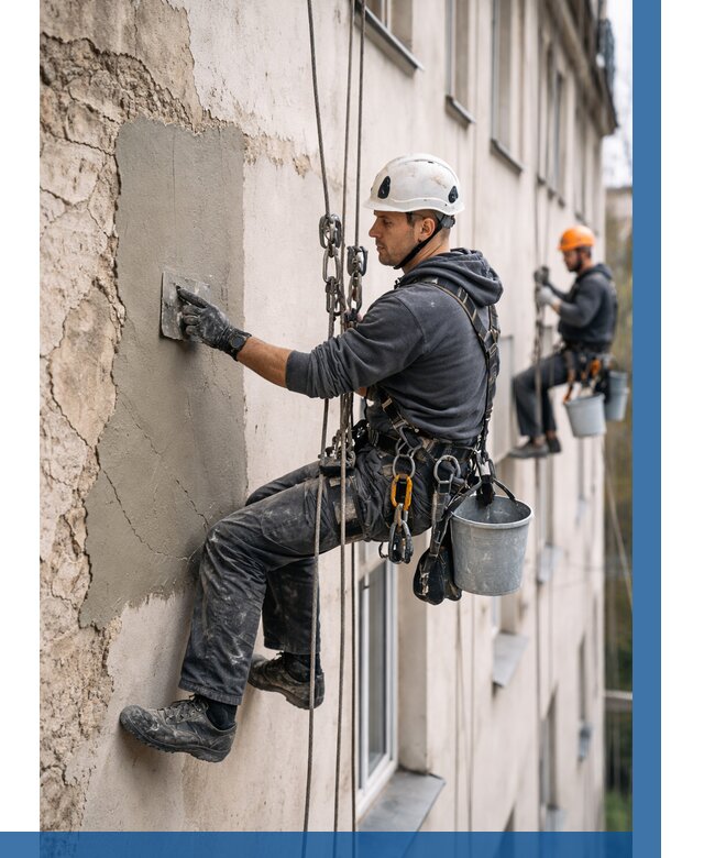 Восстановление штукатурки фасада в Коврове от 1228 р. | ВЫСОТНИК-Квр