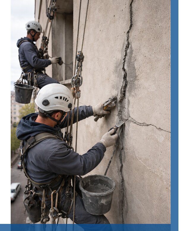 Заделка трещин на фасаде в Коврове от 921 р. | ВЫСОТНИК-Квр