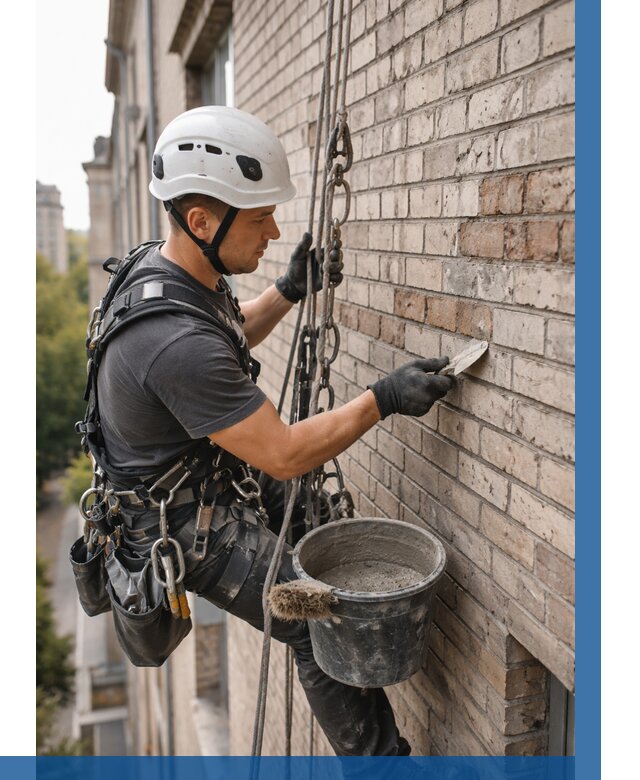 Ремонт кирпичной кладки фасада в Коврове от 1842 р. | ВЫСОТНИК-Квр