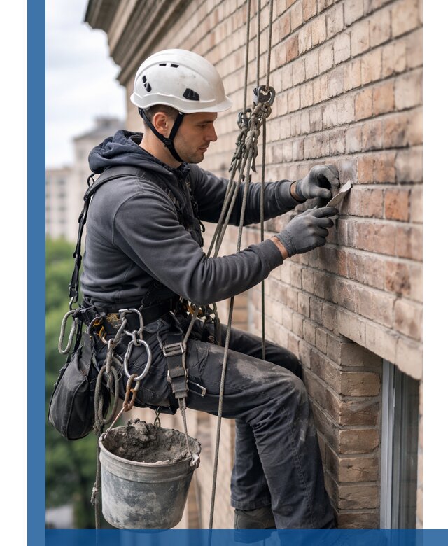 Качественный ремонт кирпичной кладки фасада в Коврове с гарантией