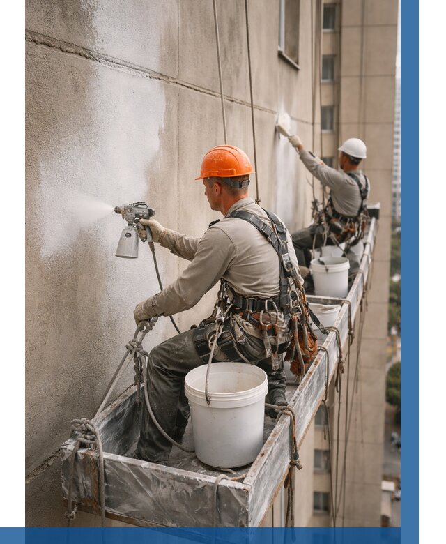 Грунтовка фасада на высоте в Коврове от 123 р. | ВЫСОТНИК-Квр