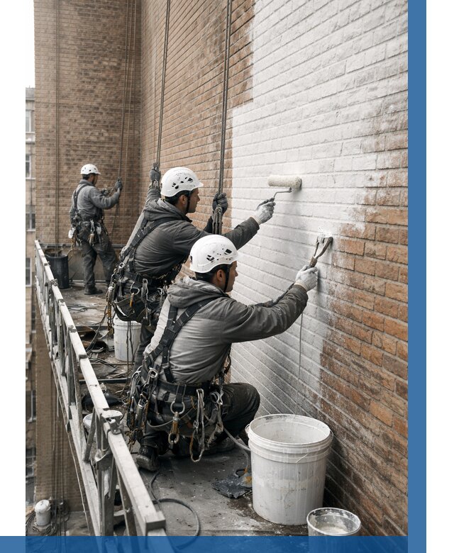 Покраска кирпичного фасада в Коврове от 358 р. | ВЫСОТНИК-Квр