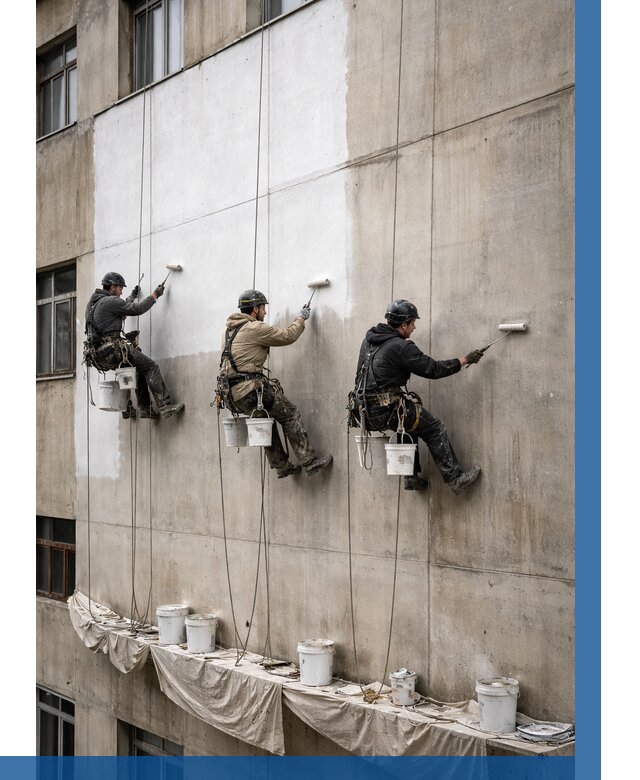 Покраска бетонного фасада в Коврове от 358 р за м2 | ВЫСОТНИК-Квр