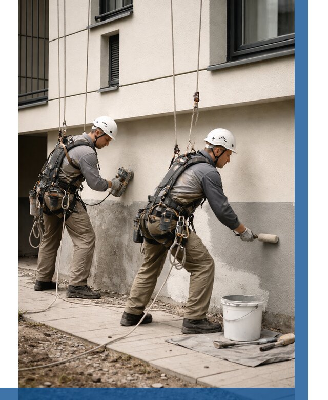 Окраска цоколя здания в Коврове от 460 р. под ключ | ВЫСОТНИК-Квр