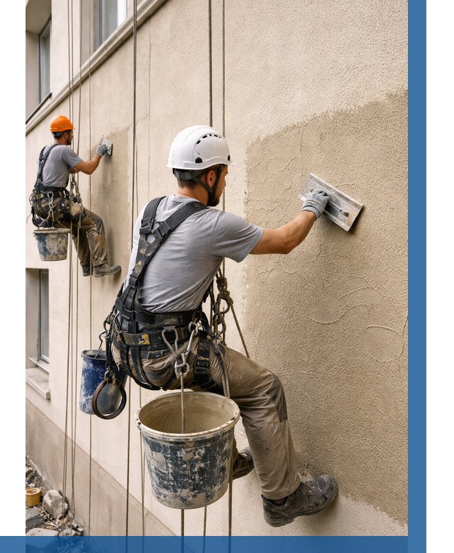 Декоративная штукатурка фасада в Коврове от 1228 р. | ВЫСОТНИК-Квр