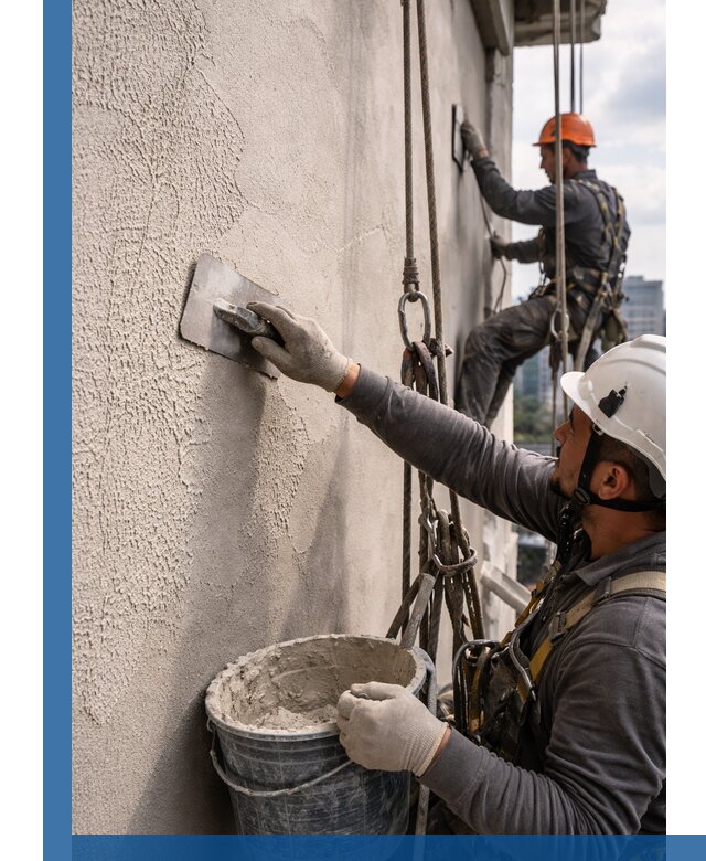 Декоративная штукатурка фасада с утеплением и защитой в Коврове