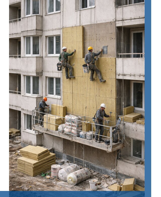 Утепление фасада минватой в Коврове от 1535 р. | ВЫСОТНИК-Квр