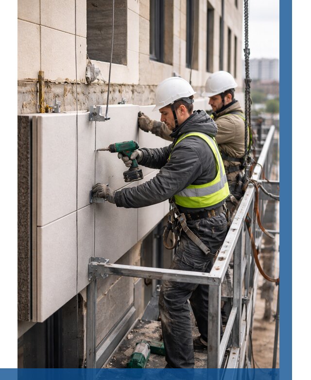 Монтаж фасадных термопанелей в Коврове от 1535 р. | ВЫСОТНИК-Квр