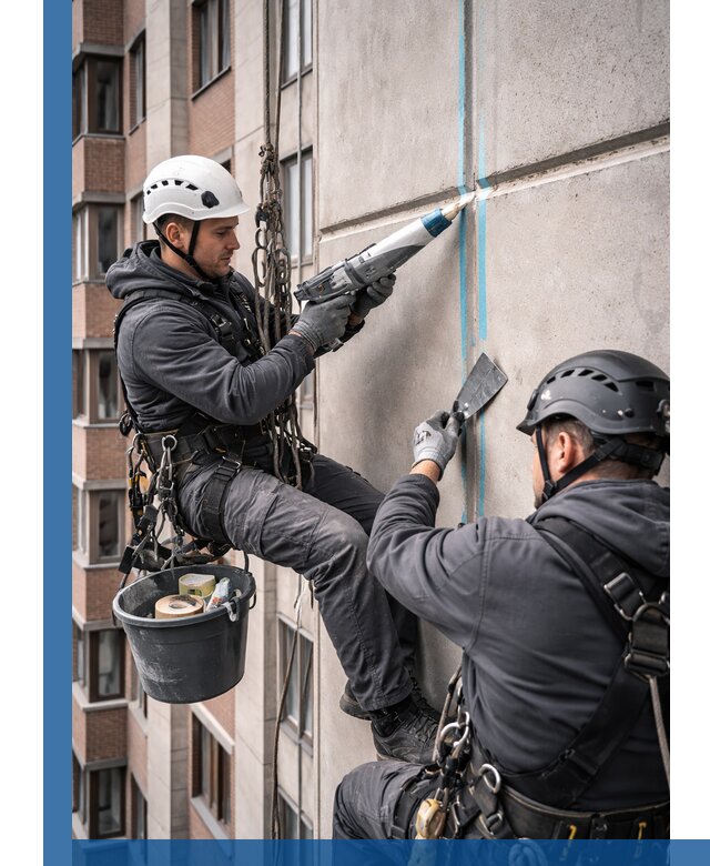 Вторичная герметизация швов фасада и кровли в Коврове
