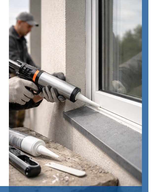 Герметизация монтажных швов окон в Коврове от 665 р. | ВЫСОТНИК-Квр