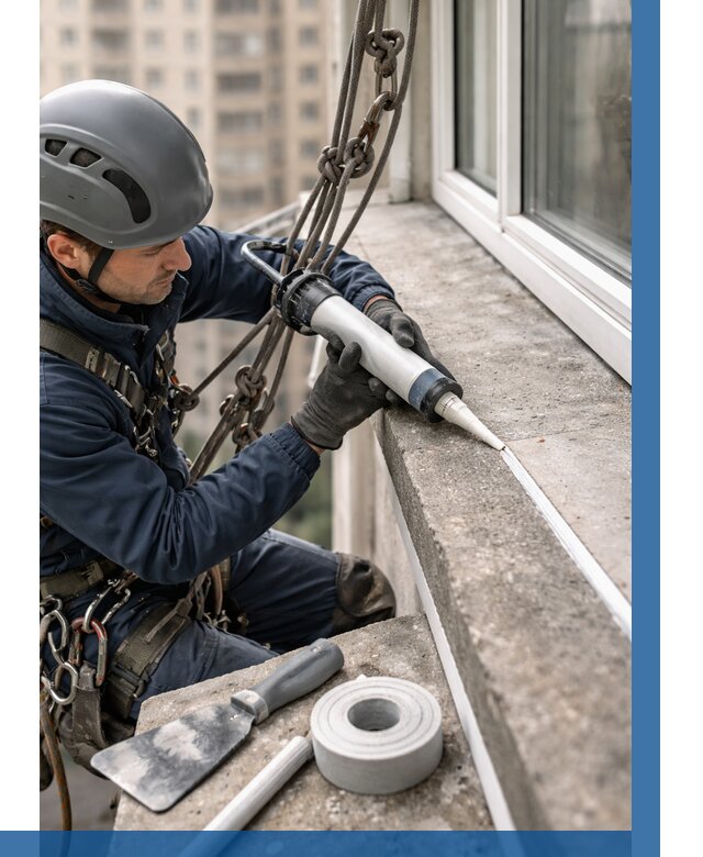 Герметизация балконного козырька в Коврове от 4604 р. | ВЫСОТНИК-Квр