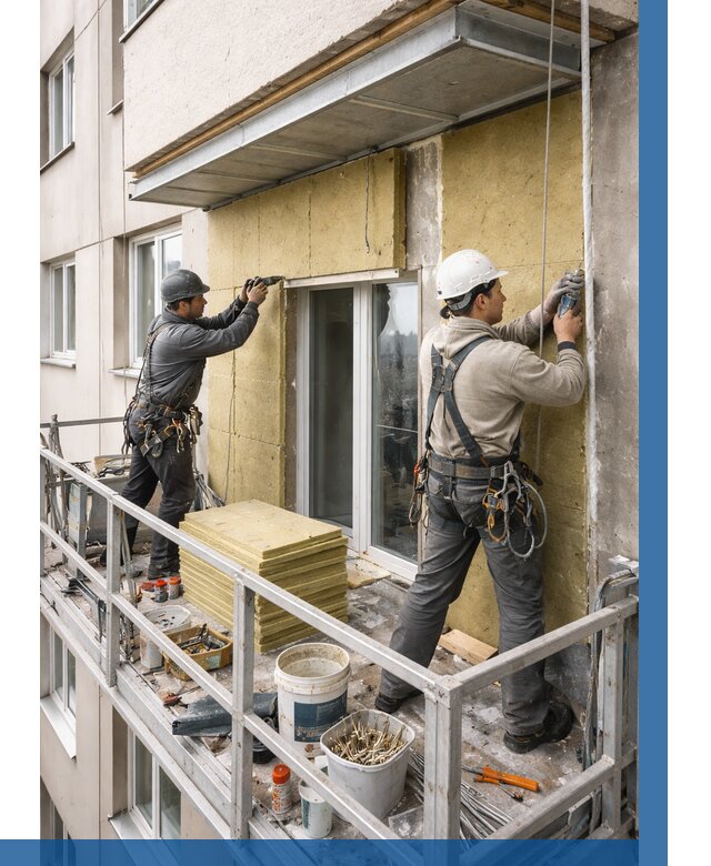 Утепление балкона снаружи в Коврове от 1637 р. под ключ ВЫСОТНИК-Квр