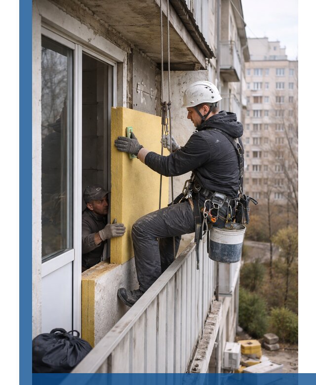 Профессиональное утепление балкона снаружи в Коврове под ключ