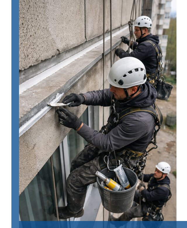 Герметизация примыкания балкона в Коврове под ключ с гарантией