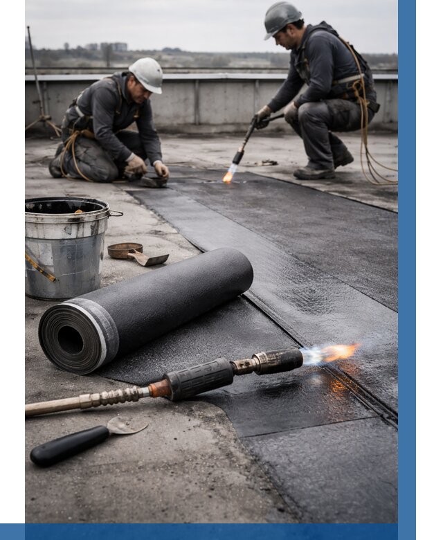 Ремонт рулонной кровли в Коврове от 665 р. | ВЫСОТНИК-Квр