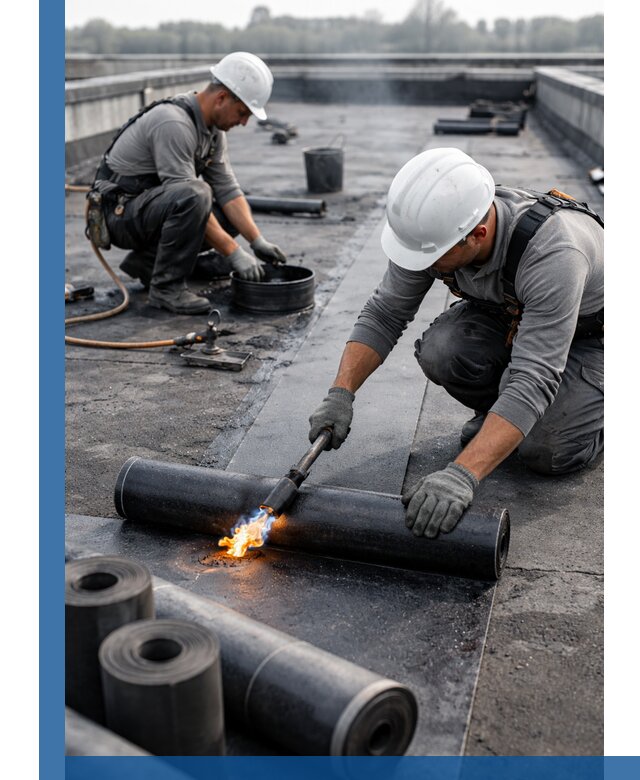 Ремонт рулонной кровли в Коврове герметизация и восстановление