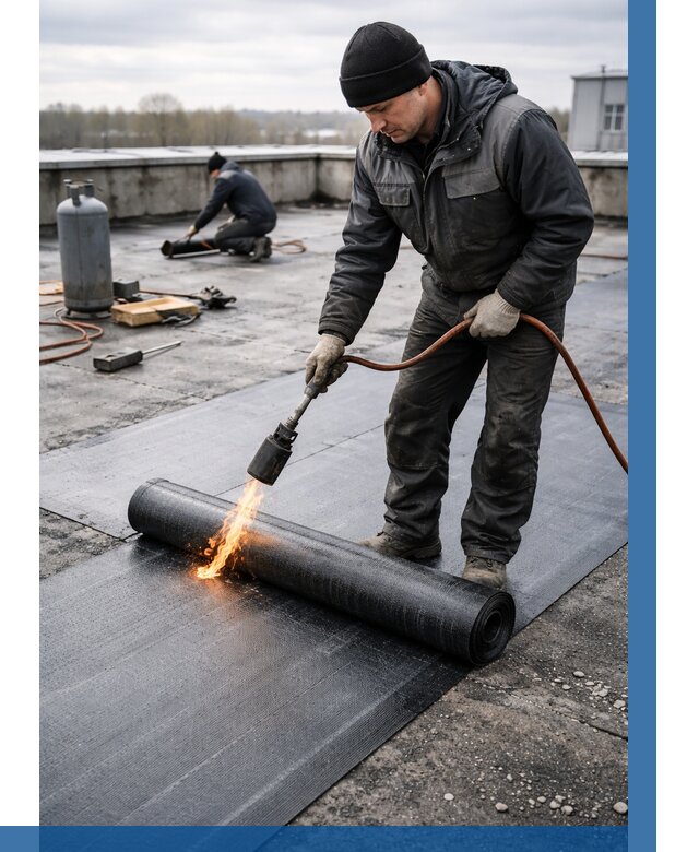 Ремонт наплавляемой кровли в Коврове от 716 р. | ВЫСОТНИК-Квр