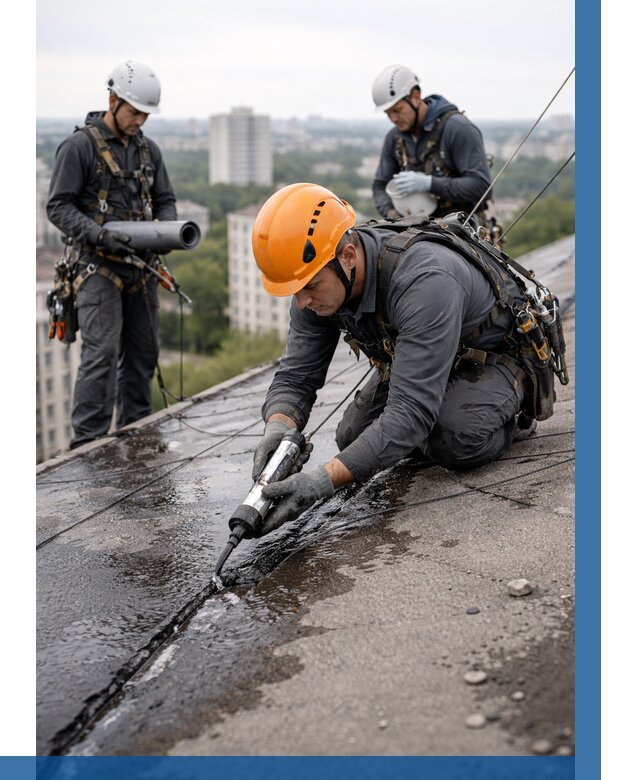 Устранение протечек кровли в Коврове от 12278 р. | ВЫСОТНИК-Квр