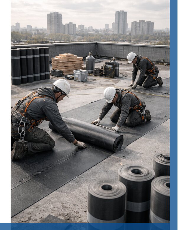 Монтаж мягкой кровли под ключ в Коврове от 460 р. | ВЫСОТНИК-Квр