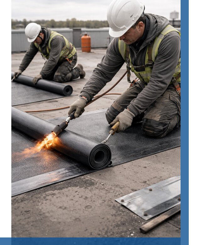 Монтаж наплавляемой кровли в Коврове от 870 р. — ВЫСОТНИК-Квр