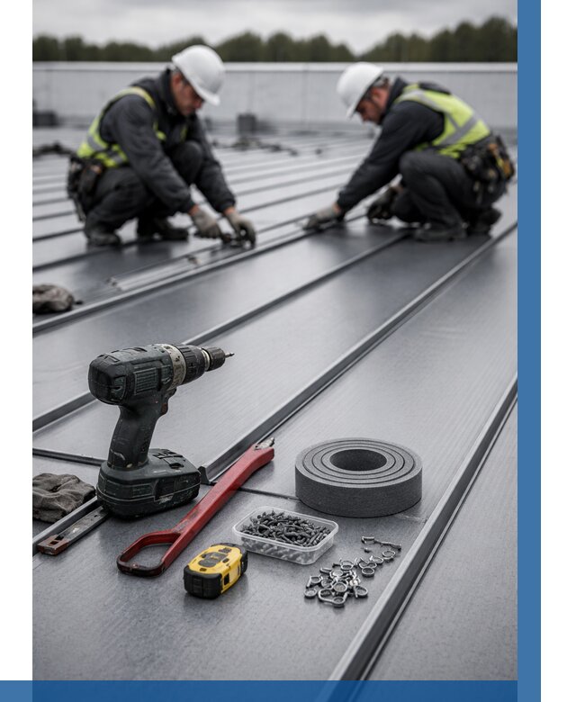 Монтаж фальцевой кровли в Коврове от 1842 р. | ВЫСОТНИК-Квр