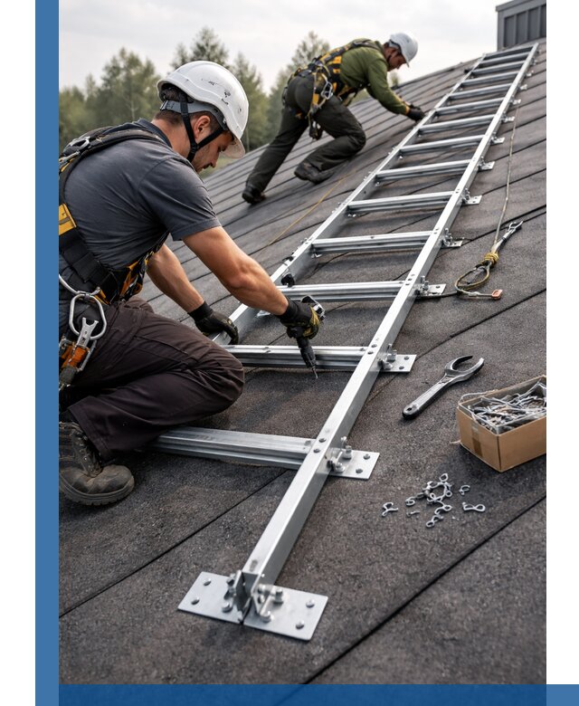 Профессиональный монтаж кровельной лестницы в Коврове под ключ