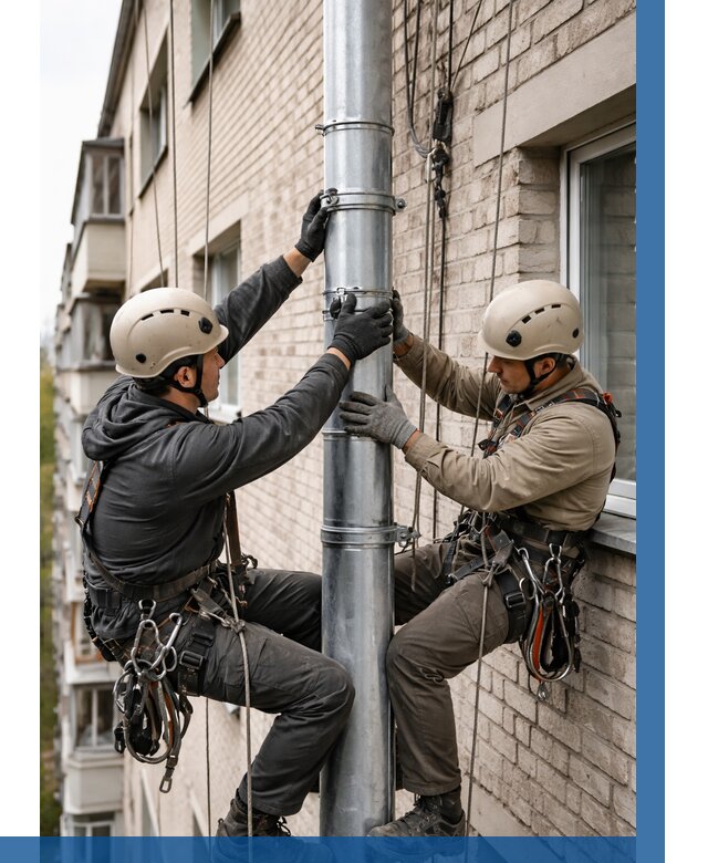 Замена водосточных труб в Коврове от 6651 р. | ВЫСОТНИК-Квр