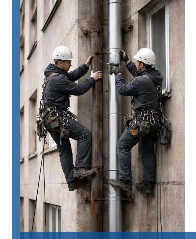 Замена водосточных труб в Коврове: монтаж и демонтаж под ключ