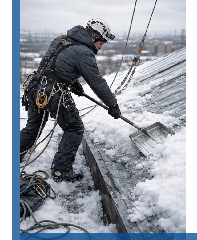 Профессиональная очистка кровли от снега и наледи в Коврове