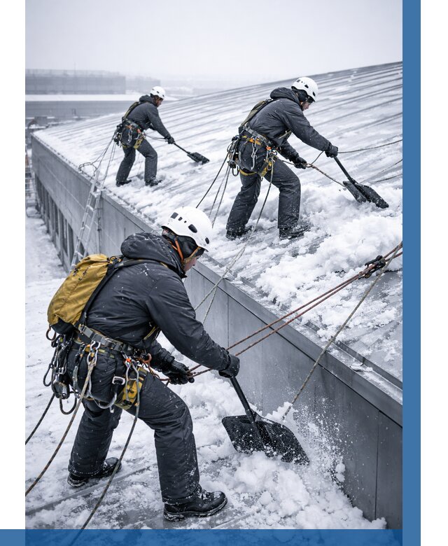 Очистка навесов от снега в Коврове от 4604 р. | ВЫСОТНИК-Квр