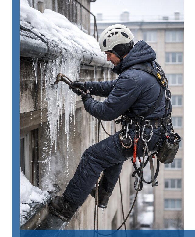 Удаление наледи и чистка водостоков в Коврове оперативно и безопасно