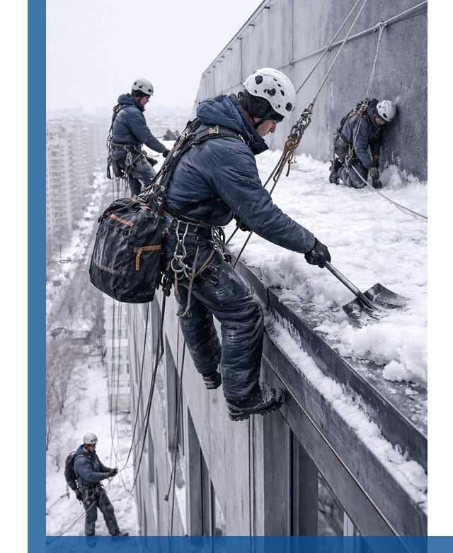 Абонентское обслуживание кровли зимой в Коврове регулярный уход