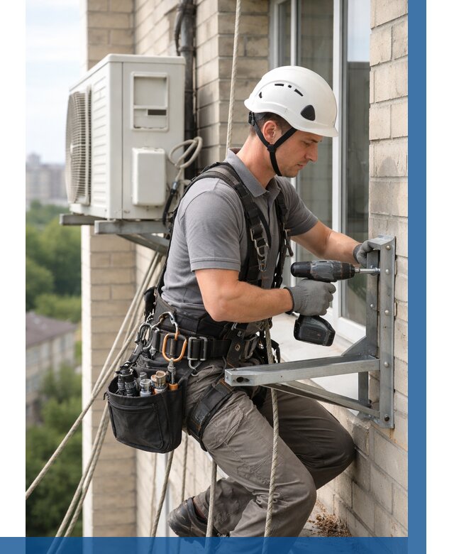 Установка кронштейнов кондиционера в Коврове от 3581 р. | ВЫСОТНИК-Квр