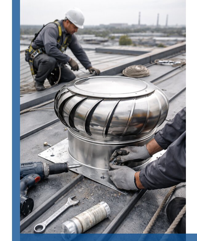 Установка дефлекторов на кровле в Коврове профессионально