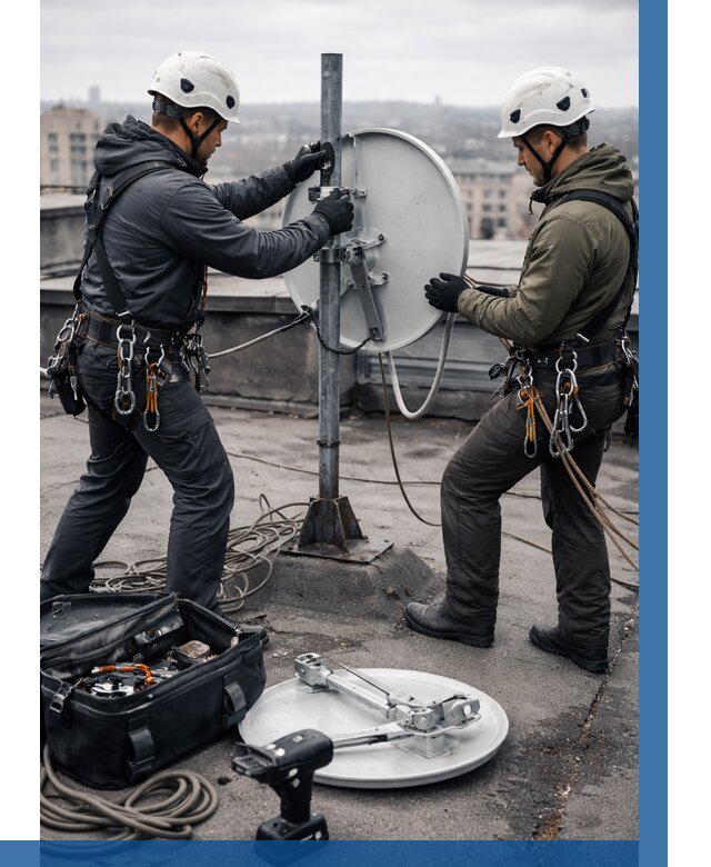 Демонтаж антенн на крыше в Коврове от 4604 р. | ВЫСОТНИК-Квр