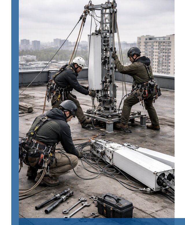 Демонтаж антенн на крыше зданий в Коврове с гарантией