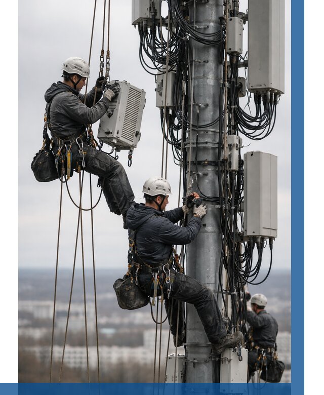 Монтаж оборудования связи на мачте в Коврове от 7674 р. | ВЫСОТНИК-Квр