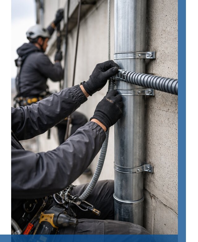 Монтаж гофры для кабеля в Коврове от 307 р. | ВЫСОТНИК-Квр