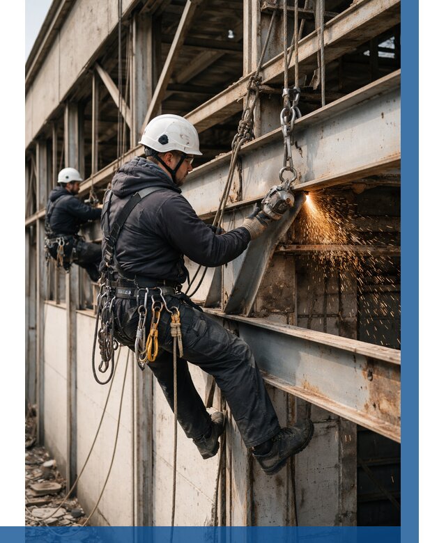 Демонтаж металлоконструкций на высоте в Коврове от 6651р. |ВЫСОТНИК-Квр