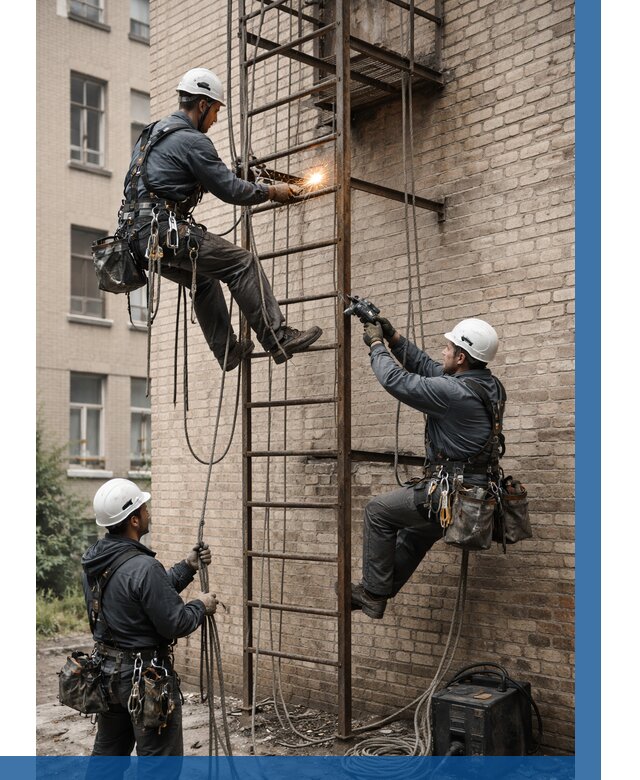 Ремонт пожарной лестницы в Коврове от 7674 р. | ВЫСОТНИК-Квр