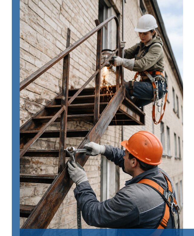 Ремонт и восстановление пожарных лестниц с выездом в Коврове