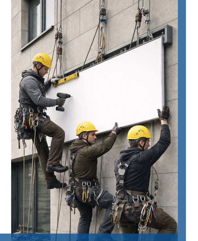 Монтаж рекламной вывески в Коврове от 8186 р. | ВЫСОТНИК-Квр