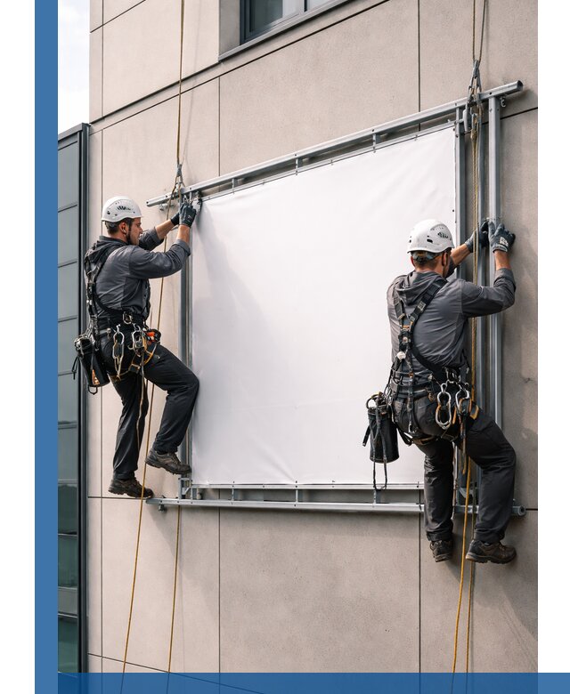 Монтаж наружной рекламной вывески в Коврове под ключ