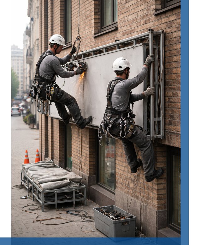 Демонтаж рекламной вывески в Коврове от 6651 р. | ВЫСОТНИК-Квр